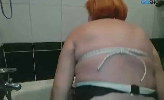 BBW Fucks Doggy Style in Bathroom, Featuring Mature Oral Pleasures